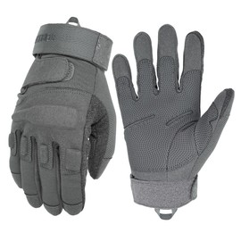 Seibertron Tactical Gloves, Sports, Outdoor, Men, Cycling Gloves, Climbing, Walking, Hard, Adjustable (Gray, L)