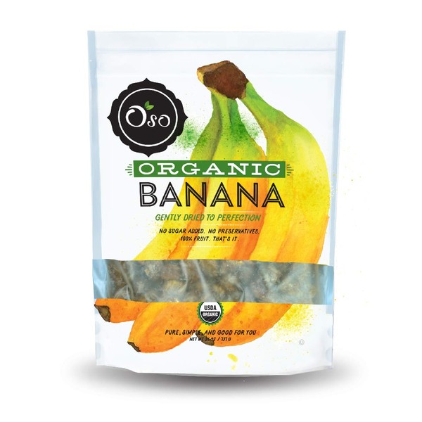 Oso Snacks Organic Dried Banana Bites - Dark and Sweet