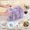 UUYUUY PVC Clear Makeup Bag, Leopard Purple, Clear Makeup Bag