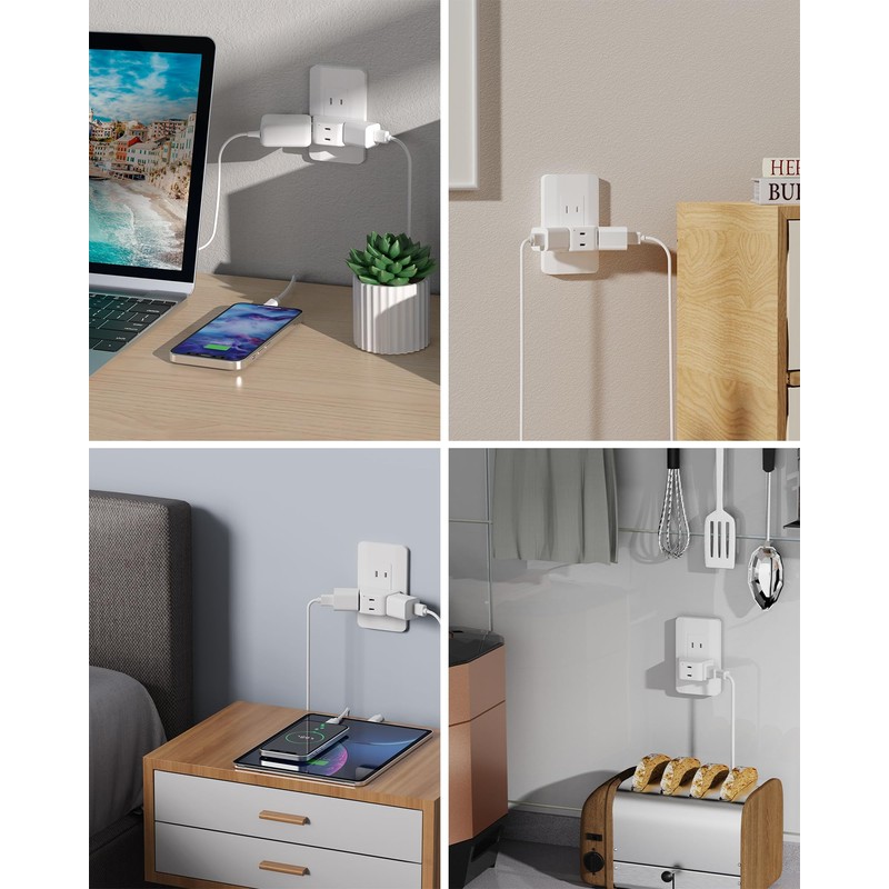 Mscien Outlet Tap, Mscien Power Tap, Outlet, 3 Outlets, Thunder