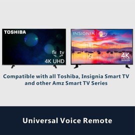 Replacement Voice Remote for Toshiba, Insignia or AMZ Smart TVs. for AMZ Omni, 4-Series, 2-Series. for Fires Smart TV Remote. para Todos Los televisores inteligentes Toshiba, Insignia o AMZ.