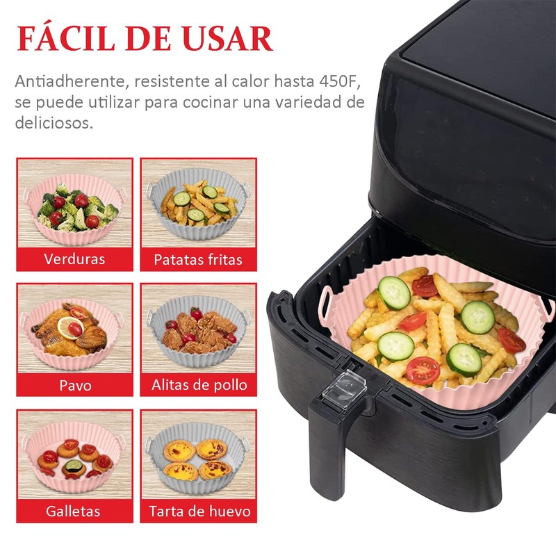 Ausein Paquete de 2 de Silicona para Freidora de Aire,