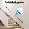 DYNAMI 12 Feet Pipe Stair Handrail,Wall Mount Black Galvanized Industrial