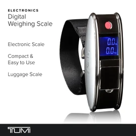 TUMI Scale - Portable, Handheld Digital Luggage Scale - Suitcase Scale Weighs Pounds & Kilograms - Holds up to 100 Lb - Gun Metal/Black