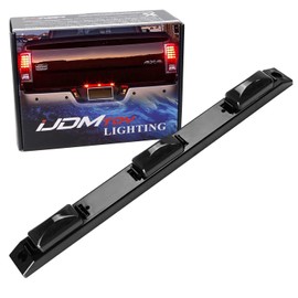 iJDMTOY Smoked Lens 9-LED Rear Truck Bed Mounted Center Tailgate Running Light Bar, Compatible with 1999-2010 Ford F-250 F-350 F-450 DRW, Also Fit Other Truck/Pickup