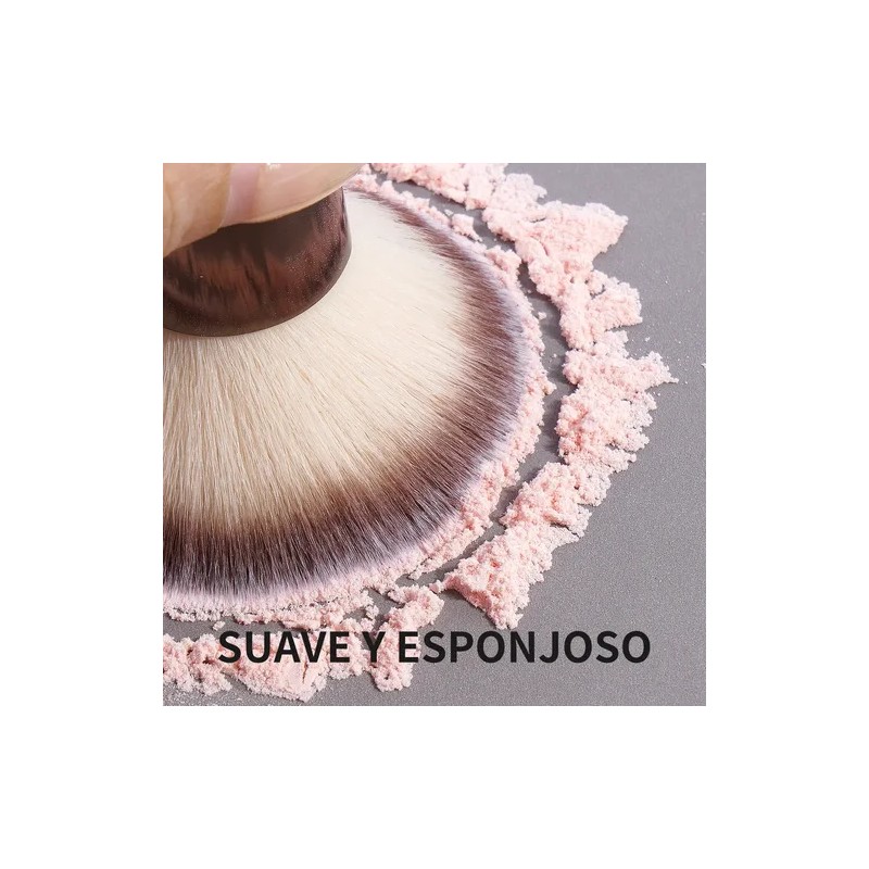 20 Brochas Maquillaje Profesional Con Estuche Alta Calidad Color Marrón