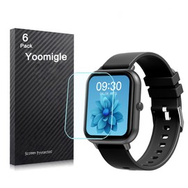 Yoomigle 6 Pack Compatible with YOBOSSY 1.83 Inch Smartwatch YB54 Screen Protectors for DaFit YB-54 1.83" Smart Watch Screen Protector Film Foils Cover Crystal Clear HD Anti-Scratch