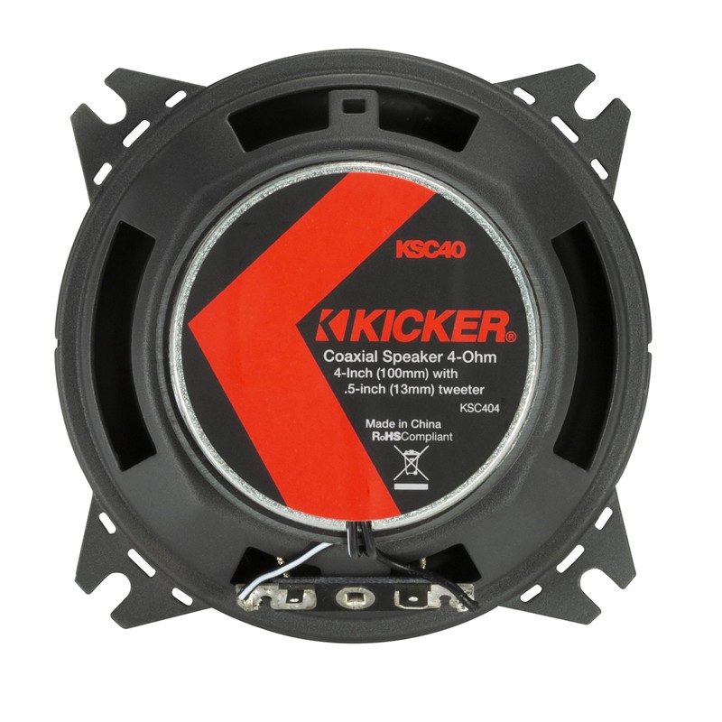 KICKER 51KSC404 Coaxial Speaker System, 2-Way Design, One (1) Pair,