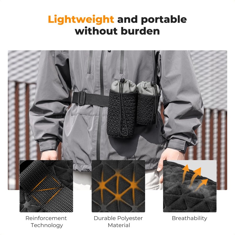 K&F Concept 4 Sizes Soft Drawstring Lens Pouch for Canon