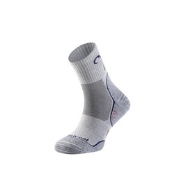 Lurbel Camino Four, Seamless Socks, Walking Socks, Hiking Socks, Breathable Socks and Unisex Socks., Light Grey/Navy, XXS
