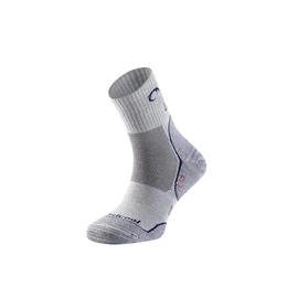 Lurbel Camino Four, Seamless Socks, Walking Socks, Hiking Socks, Breathable Socks and Unisex Socks., Light Grey/Navy, XXS