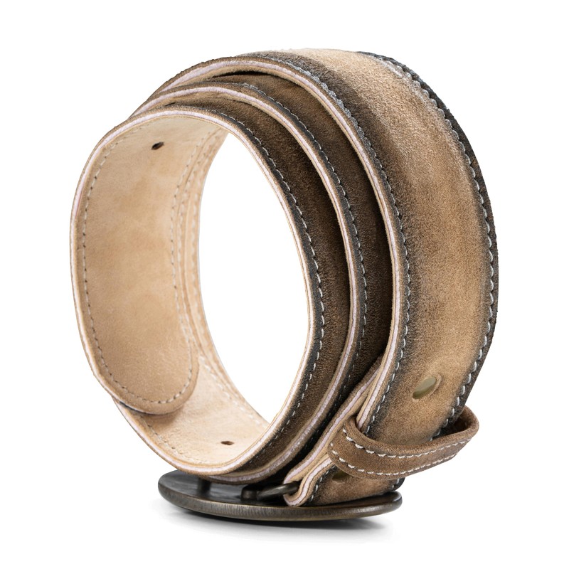 Schöneberger Trachten Couture Lorenz Men's Traditional Leather Belt with Deer