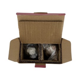 Fitz & Floyd Snowy Woods Salt & Pepper Set - Santa Rabbit Christmas Tree, NIB
