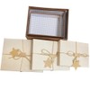 PartyErasers Set of 3 Rigid Luxury Brown Gift Box with
