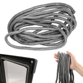 1 x Stove Sealing Cord, Oven Sealing Cord, 8 mm x 3 m, Sealing Tape for Fireplace, Sealing Tape, Fireplace Seal, Fireproof for Fireplace with End Ties for Fireplace