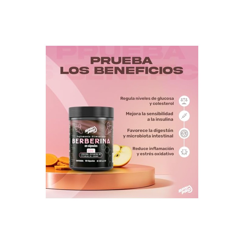 BPN PRO Berberina HCl 500mg | Apoyo al Metabolismo y