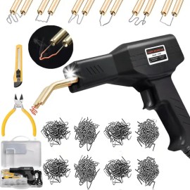 Soldador de Plástico Da Hei Mao 50W Negro con Grapas y Luz LED