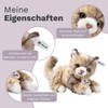 Steiff Cat Plush Animal Toy, Spotted Brown