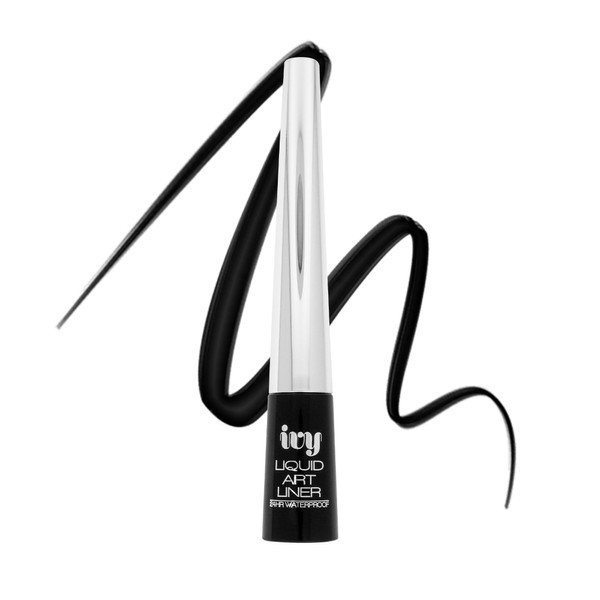 Delineador Líquido Negro IVY Waterproof – Larga Duración 24H, Ultra