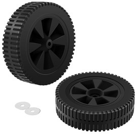 G437-0037-W1 Grill Wheels Replacement Parts for Charbroil Wheels Gas2coal 463344015 463436215 463347017 463343015 463376017 463432215 Kenmore 415.16123801 Plastic Black 7 Inch BBQ Wheel 2PCS