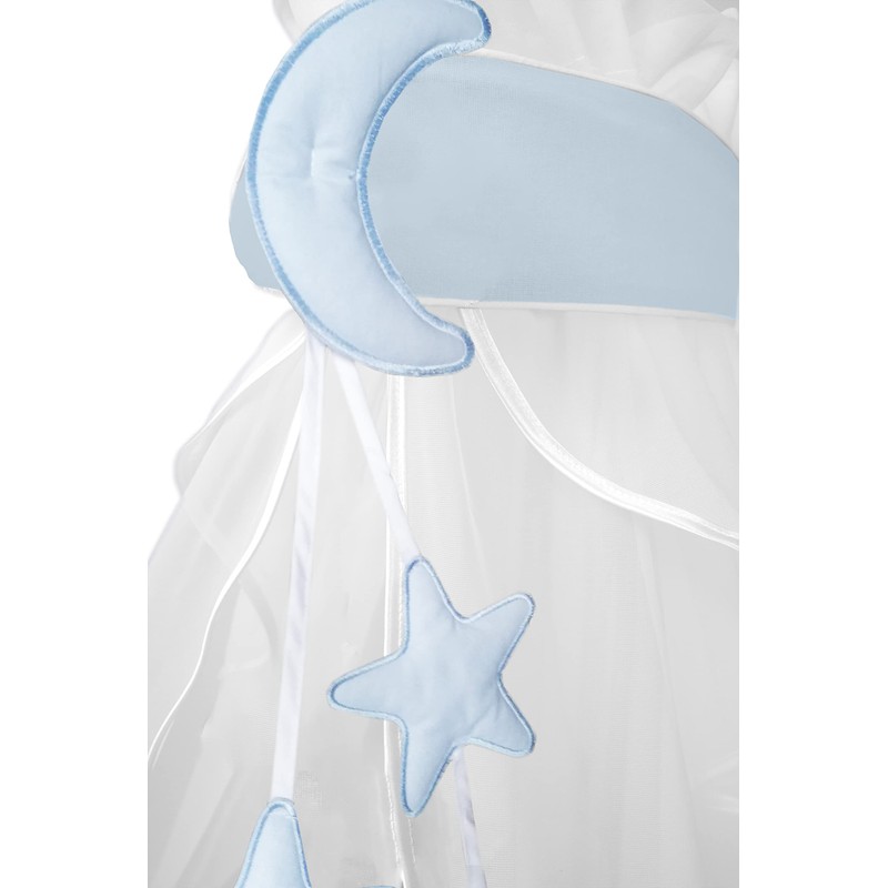 Amilian Canopy with Bow for Baby Bed, Bassinet, Cradle, Cot,