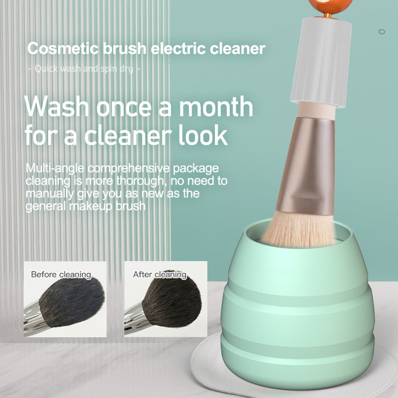 Cosmetic Brush Electric Cleaner Automatic Fast Cleaning Drying Effective Portable