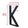 MBQQ 2 Pcs Furniture Legs Rustic Decory K Shape Table