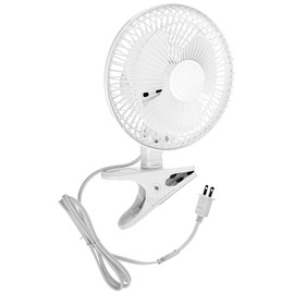 JOEY'Z 6 INCH - 2 Speed - Adjustable Tilt, Whisper Quiet Operation Clip-On-Fan with 5.5 Foot Cord and Steel Safety Grill (1, 6" Fan with 5 FT Cord)
