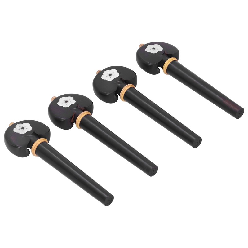 4Pcs Cello Pegs String Tuning Hand Carved Ebony Wood Musical