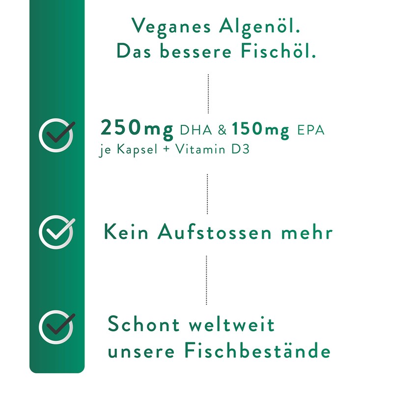 Vitalplant® Omega 3 Vegan | 250mg DHA + 150mg EPA