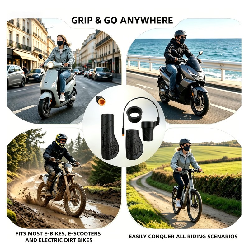 Lirupdovio Ebike Throttle for 3-Pin Connector - FT76X Half Twist