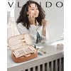 Vlando Travel Makeup Bag,Small Travel Make up Cosmetic Bag,PU Leather