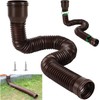 Srliya Rain Gutter Downspout Extension Flexible PE Extendable Drain Away