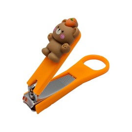 Jeju Gambit Character Nail Clippers Cell Phone Holder Travel Gift Nail Care, Teddy Bear, 1 Piece, Orange / 제주갬성 캐릭터 손톱깎이 핸드폰거치대 여행 선물 네일케어, 곰돌이, 1개, 오렌지