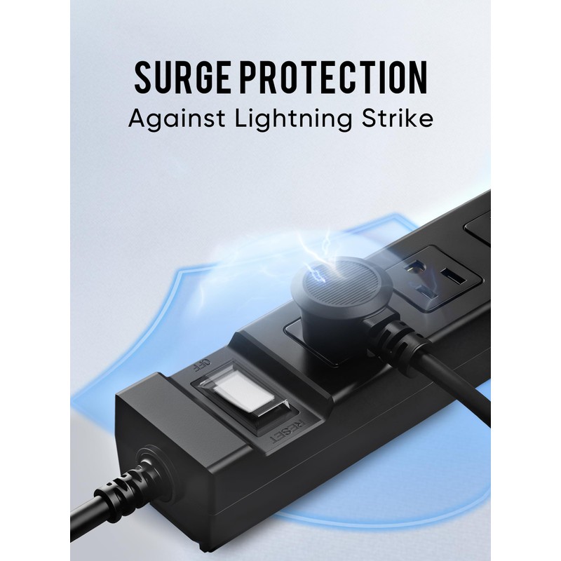 EIGSO Outdoor Power Strip Weatherproof 10FT, Waterproof Surge Protector with
