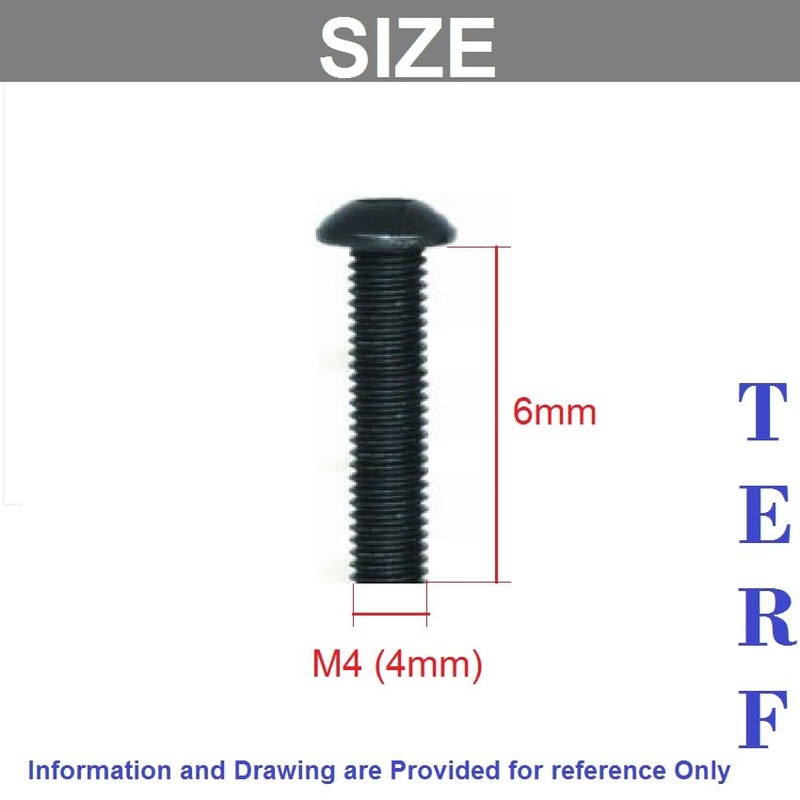 TERF® M4 X 6mm Hex Socket Cap Button Head Machine