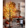 Ruidazon 8FT Fall Lighted Eucalyptus Tree with 160 Led Lights