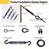 RiaYer 10 Pack Black 304 Stainless Steel M6 Hook and