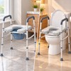 Adjustable Toilet Safety Rail for Bathroom Support – Freestanding Padded