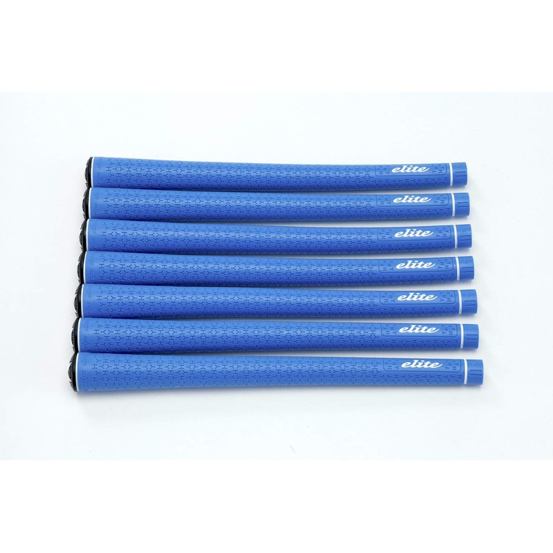 elitegrips Y360SH Golf Grips, Set of 7, Marine Blue, Backline