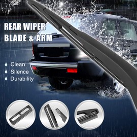 X AUTOHAUX Rear Windshield Wiper Blade Arm Set 305mm 12 Inch for Buick Enclave 2007 2008 2009 2010 2011 2012 2013 2014 2015 2016 2017