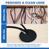 SDTC Tech 3-Pack 1 inch Desk Hole Wire Grommet Black