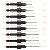 8 Pack Woodworking Countersink Drill Bits Set 3in1, Heavy Duty