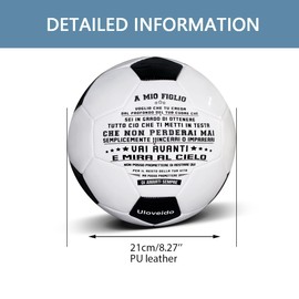 Uloveido Traditional Indoor Outdoor Recreational Sport Balls for Teens Boys Girls, Love You Football Soccer Balls to My Son Grandson Daughter Y594 (A MIO FIGLIO)