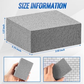 WDAHDHP Pumice Stone for Pool Tile Cleaning, 8Pcs Gray Pool Pumice Stone for Swimming Pools Spa Tile Grout Concrete Rust Stains Cleaning