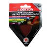 DEKTON DT80740 Hook and Loop Mixed Detail Sanding Pads, Black/Red,