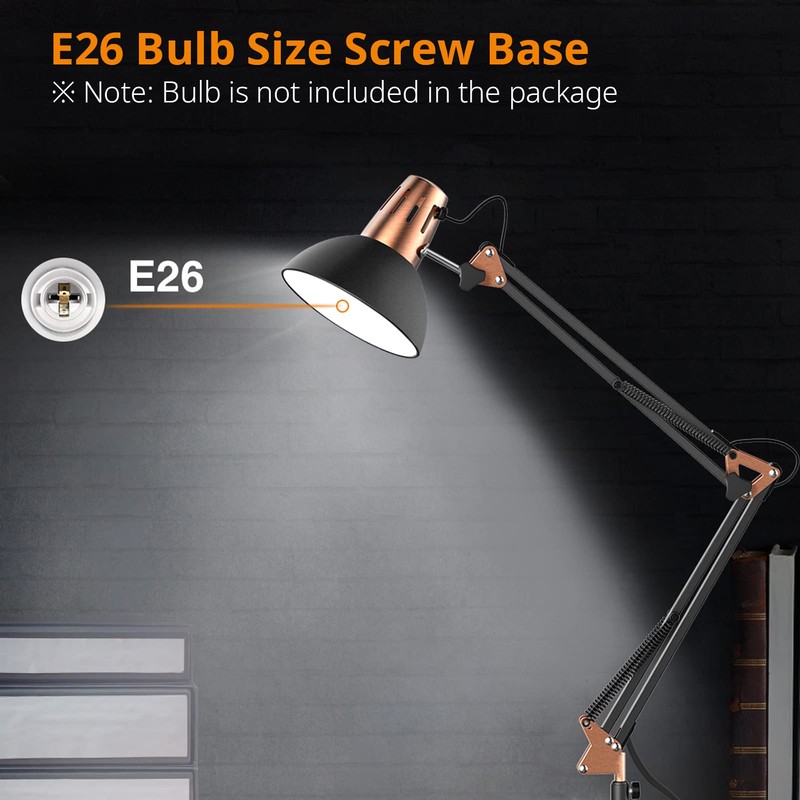 LEPOWER Metal Floor Lamp, Adjustable Swing Arm Floor Lamps with