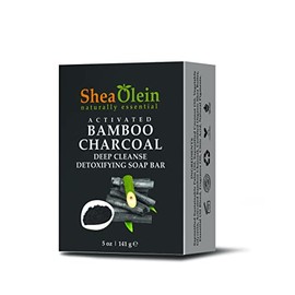 SheaOlein- ACTIVATED BAMBOO CHARCOAL DEEP CLEANSE DETOXIFYING SOAP BAR 5 oz. (6 Bars)