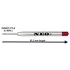 High-Quality Metal Ballpoint Pen Refills, Heavy-Duty, Medium Size, Also Suitable