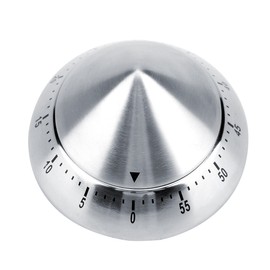 Fashionable Stainless Steel  60 Minutes Count Down Mechanical Cooking Timer Kitchen Tool Silver
